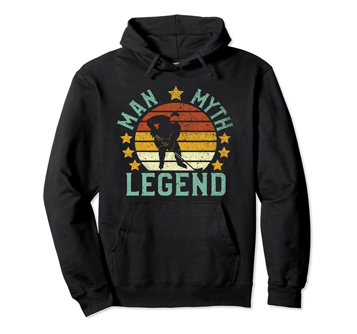 Hockey Player Man Myth Legend Vintage Ice Hockey Coach Gift Pullover Hoodie, T Shirt, Sweatshirt