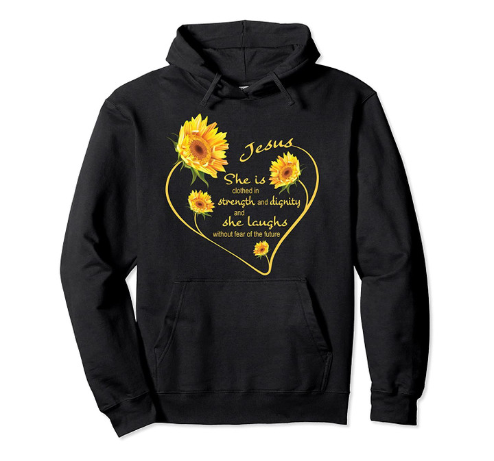 Sunflower Heart Jesus Gifts Christian Bible Verse Religious Pullover Hoodie, T Shirt, Sweatshirt