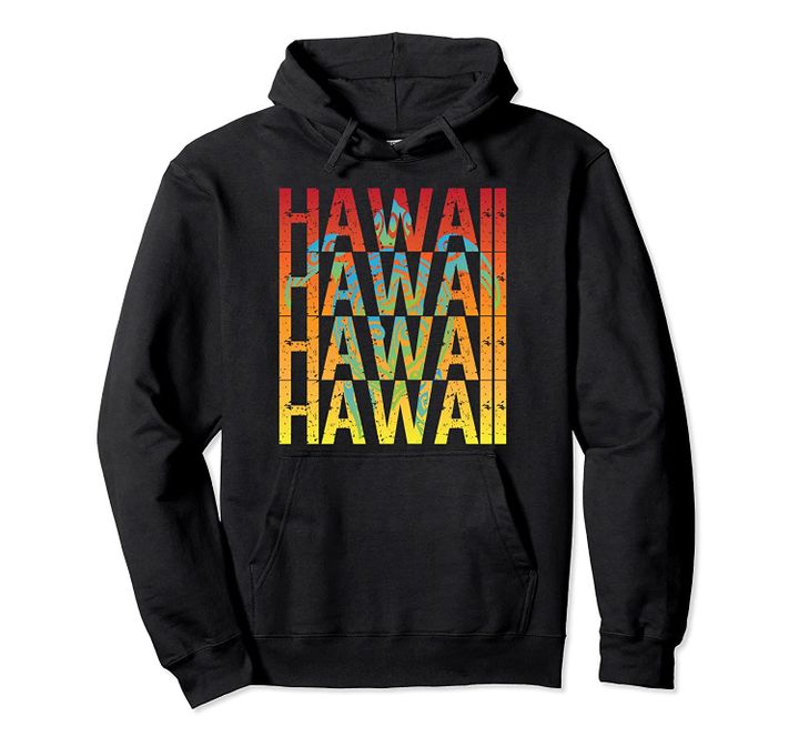Motiv Hawaii Retro Pullover Hoodie, T Shirt, Sweatshirt