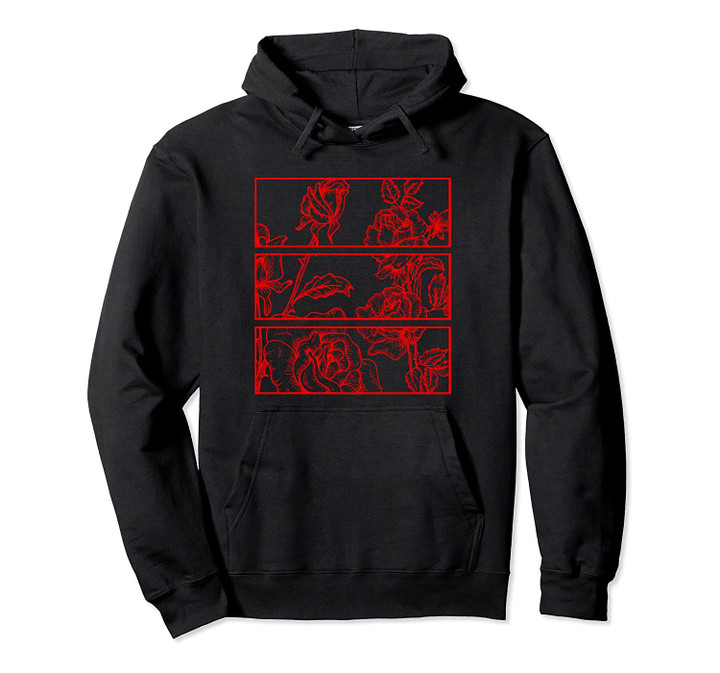 Red Roses Aesthetic Clothing Soft Grunge Clothes Teen Girls Pullover Hoodie, T Shirt, Sweatshirt