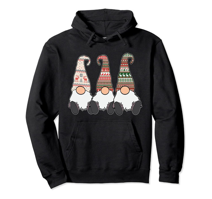 3 Nordic Gnomes Winter Christmas Swedish Tomte Cute Elves Pullover Hoodie, T Shirt, Sweatshirt