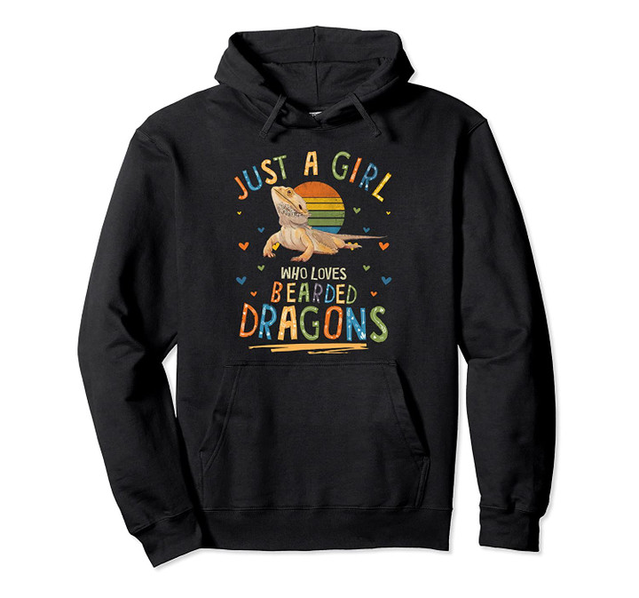 Just a Girl Who Loves Bearded Dragons Funny Bearded Dragon Pullover Hoodie, T Shirt, Sweatshirt