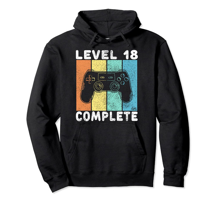 18th Birthday Men Gaming Level 18 Complete 18 Years Gamer Pullover Hoodie, T Shirt, Sweatshirt