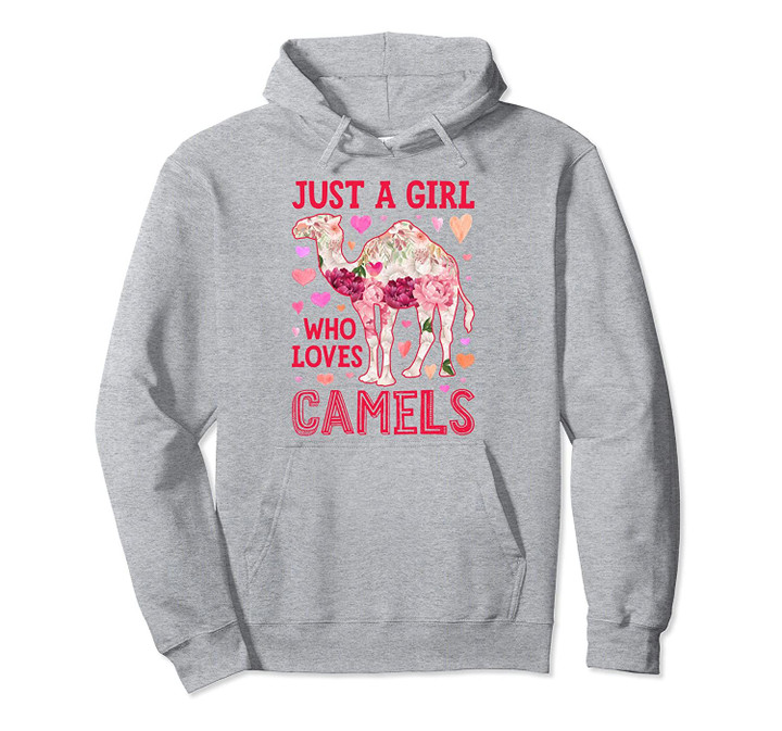 Just A Girl Who Loves Camels Funny Women Camel Flower Floral Pullover Hoodie, T Shirt, Sweatshirt