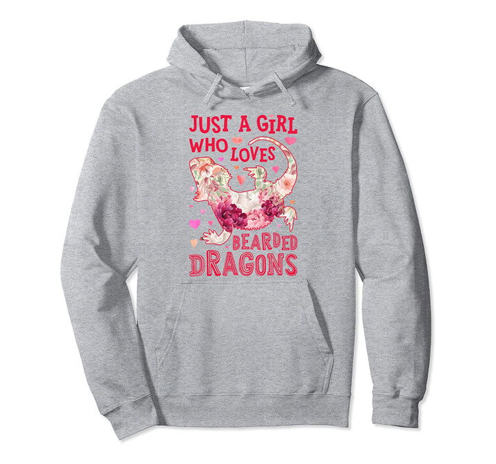 Just A Girl Who Loves Bearded Dragons Flower Gifts Lizard Pullover Hoodie, T Shirt, Sweatshirt