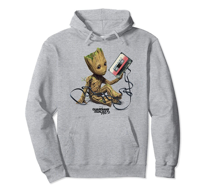 Marvel Guardians Of The Galaxy Vol. 2 Groot Tape Portrait Pullover Hoodie, T Shirt, Sweatshirt