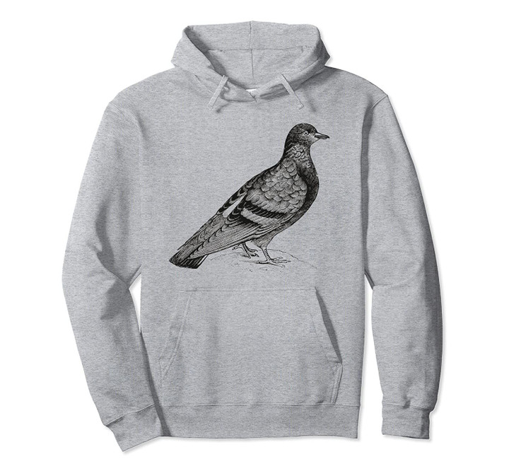 Vintage Pigeon Illustration common pigeon Columba livia Pullover Hoodie, T Shirt, Sweatshirt