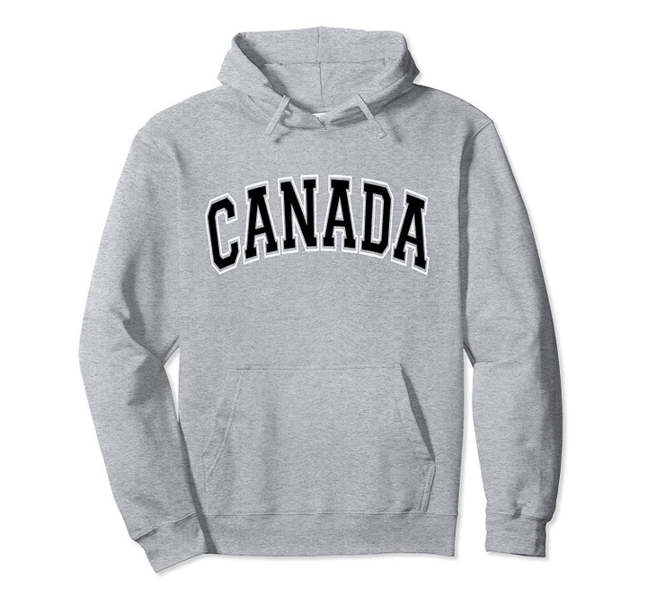 Canada Varsity Style Black Text Pullover Hoodie, T Shirt, Sweatshirt