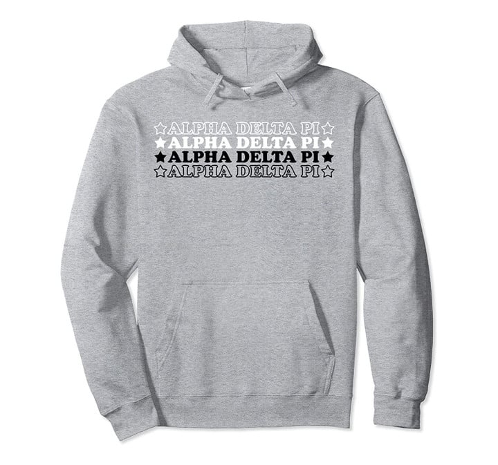 ADPi Stars and Letters Pullover Hoodie, T Shirt, Sweatshirt
