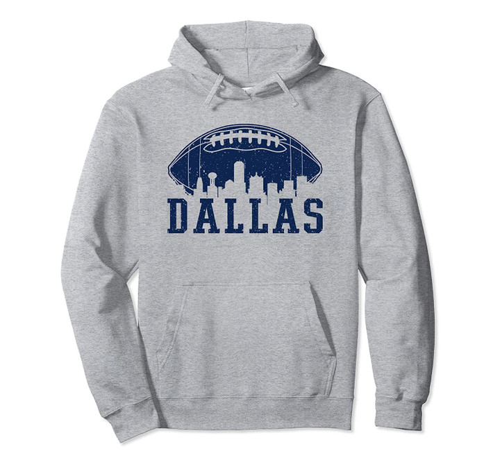 Dallas Texas Skyline Vintage Distressed Football Pullover Hoodie, T Shirt, Sweatshirt