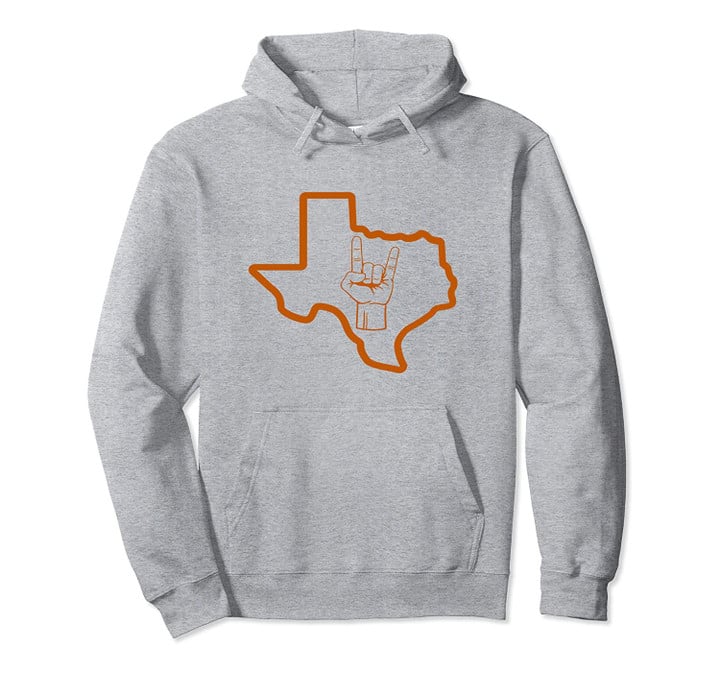 Texas Football Long Horn Hand Sign Pullover Hoodie, T Shirt, Sweatshirt