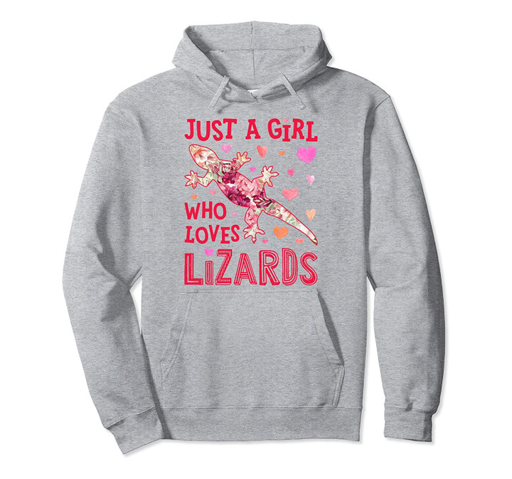 Just A Girl Who Loves Lizards Lizard Flower Gift Gecko Lover Pullover Hoodie, T Shirt, Sweatshirt