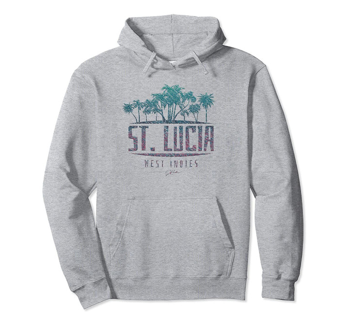 JCombs: St. Lucia, West Indies, Palm Trees Pullover Hoodie, T Shirt, Sweatshirt
