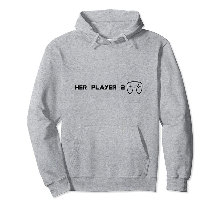 Her Player 2 Cool Game Controller Matching Couple Gamer Gift Pullover Hoodie, T Shirt, Sweatshirt