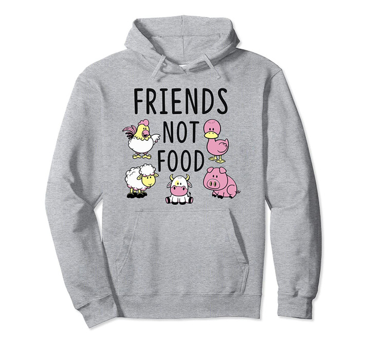 Friends Not Food Cute Vegan Christmas Gift Pullover Hoodie, T Shirt, Sweatshirt