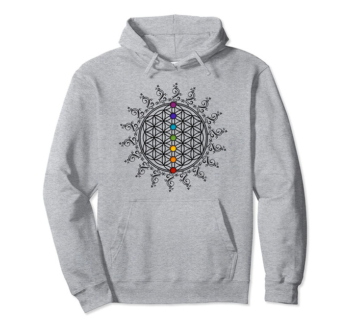 Flower Life Sacred Geometry Yoga Chakras Meditation Hoodie, T Shirt, Sweatshirt
