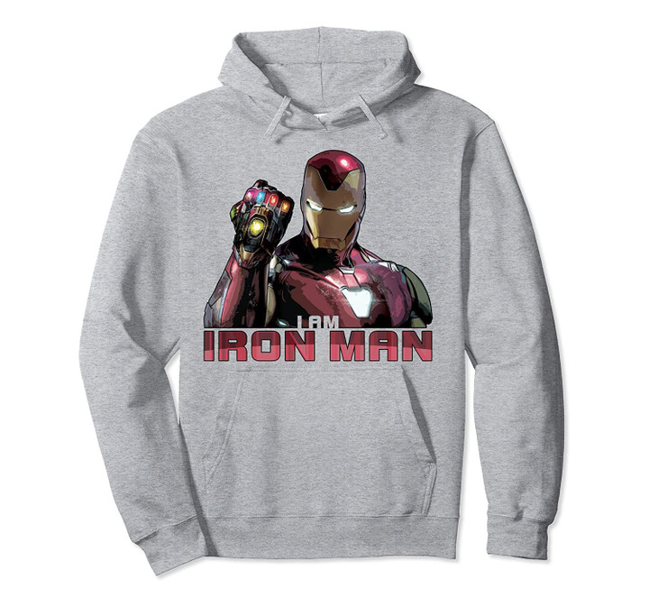 Marvel Avengers Endgame I Am Iron Man Movie Quote Portrait Pullover Hoodie, T Shirt, Sweatshirt