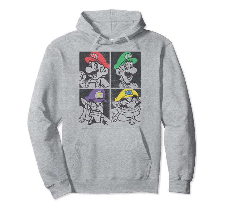 Super Mario Mario Luigi Wario Waluigi Box Up Pullover Hoodie, T Shirt, Sweatshirt