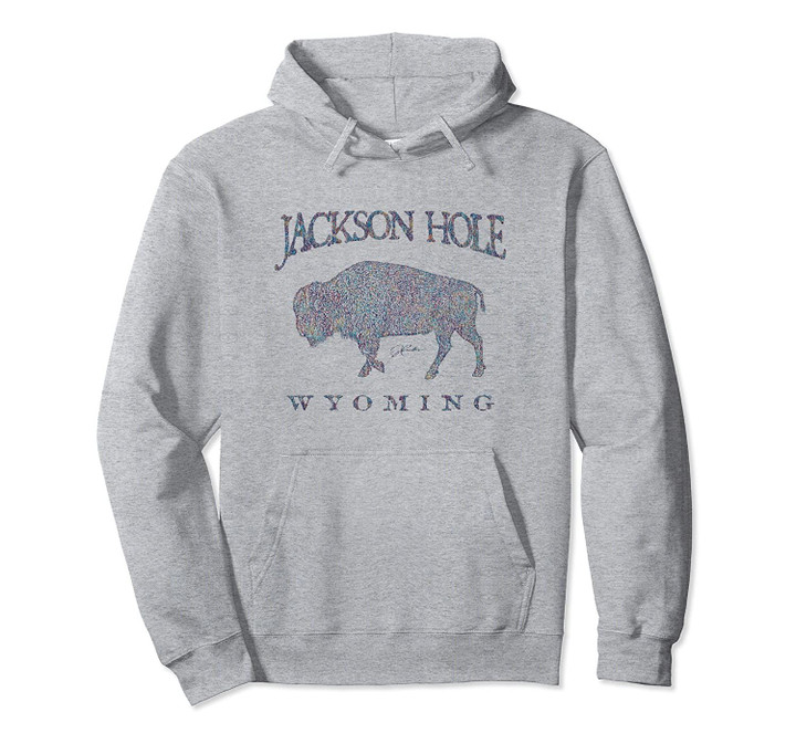 JCombs: Jackson Hole, WY, Walking Bison Pullover Hoodie, T Shirt, Sweatshirt