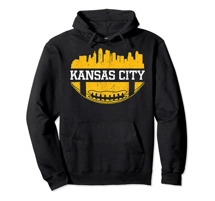 Vintage Kansas City-Football KC Skyline Missouri Retro Gift Pullover Hoodie, T Shirt, Sweatshirt