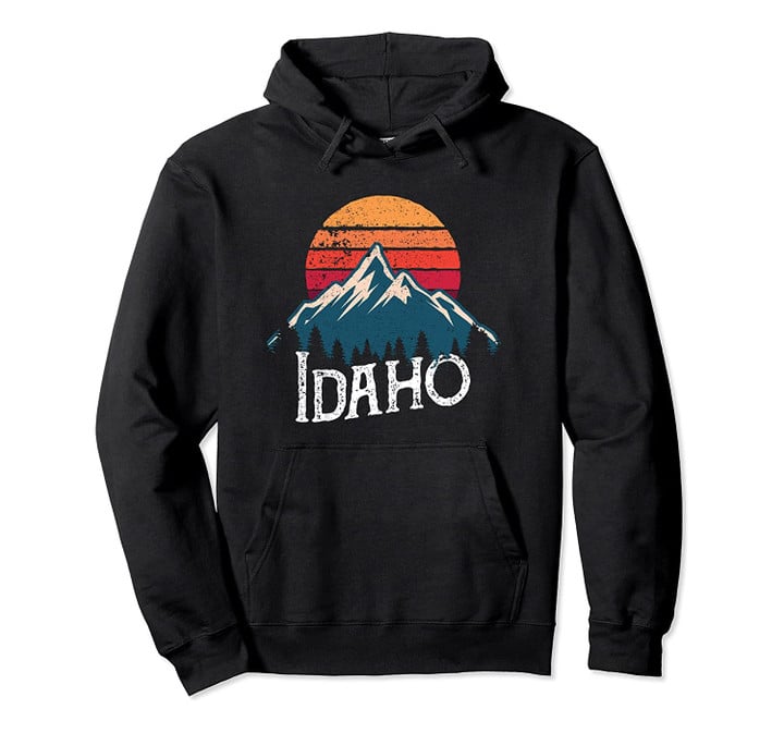 Vintage Idaho ID Mountains Outdoor Wildness Retro Hoodie, T Shirt, Sweatshirt