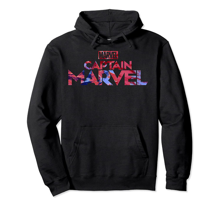 Captain Marvel Bold Tie Dye Movie Logo Graphic Hoodie, T Shirt, Sweatshirt