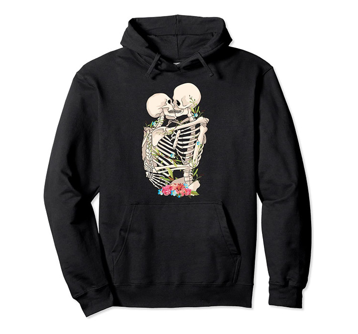 Scary Kissing Skeletons | Cute Matching Halloween Funny Gift Pullover Hoodie, T Shirt, Sweatshirt