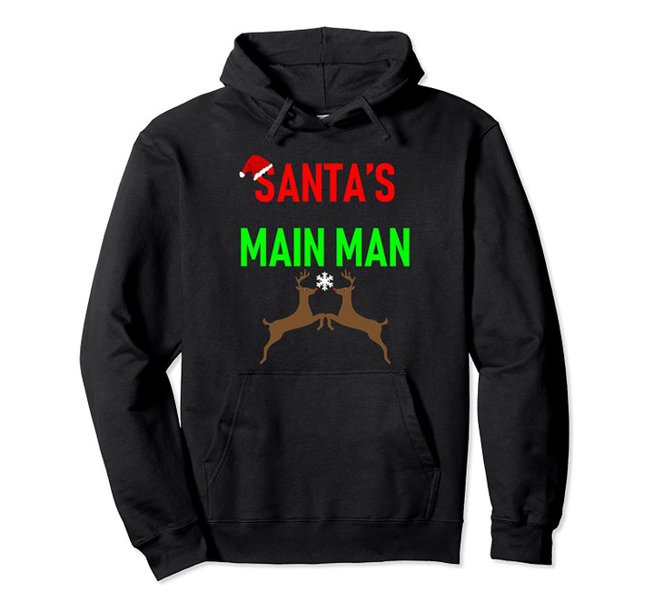 Funny Santa Main Man Reindeer Ugly Christmas Sweater Jumper Pullover Hoodie, T Shirt, Sweatshirt