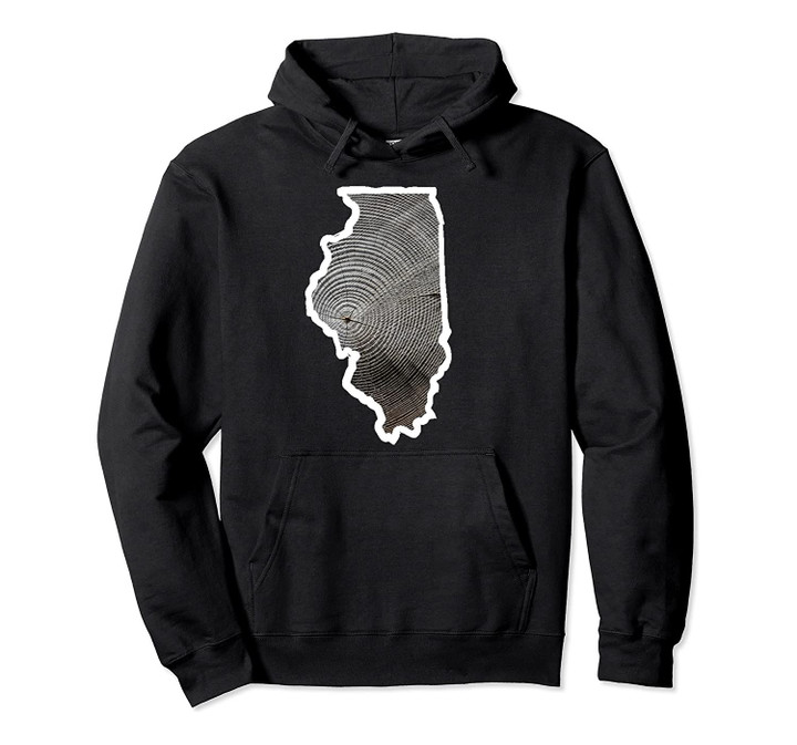 Illinois Home, IL Tree Forest, Illinois Vintage Map Pullover Hoodie, T Shirt, Sweatshirt