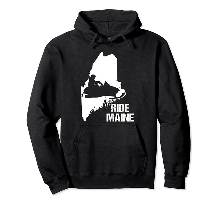 Snowmobile Ride Maine Map Snowmobiling Riding Gifts Pullover Hoodie, T Shirt, Sweatshirt