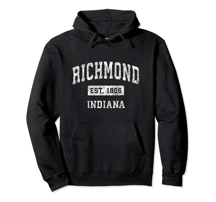 Richmond Indiana IN Vintage Established Sports Design Pullover Hoodie, T Shirt, Sweatshirt