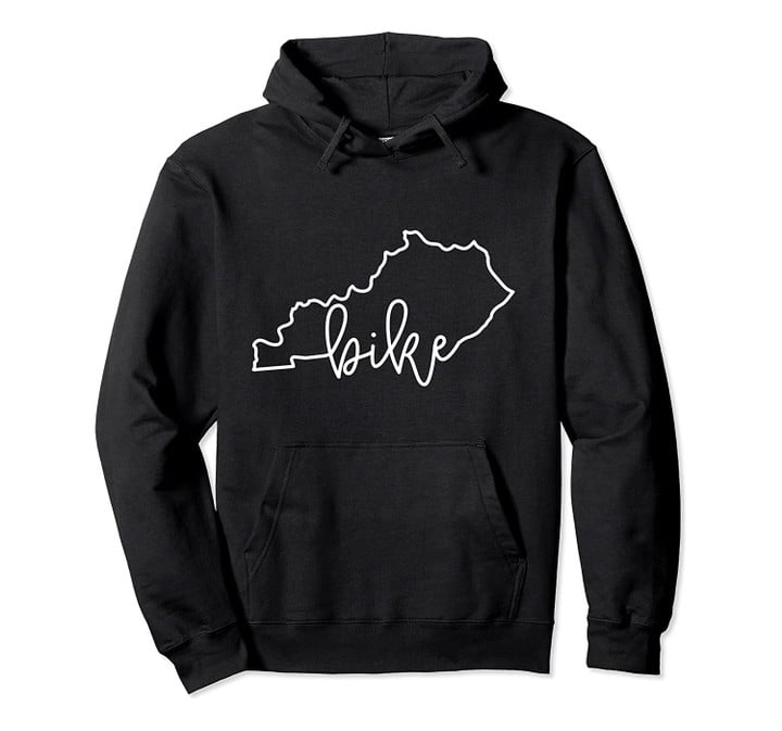 State of Kentucky Outline with Bike Script ABN061b Pullover Hoodie, T Shirt, Sweatshirt
