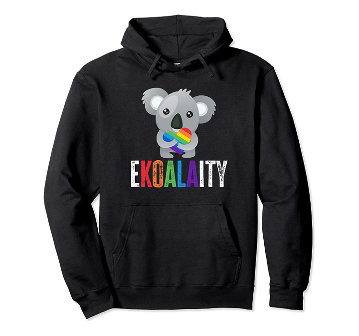 EKOALAITY Koala Rainbow Heart Pride Month Pullover Hoodie, T Shirt, Sweatshirt