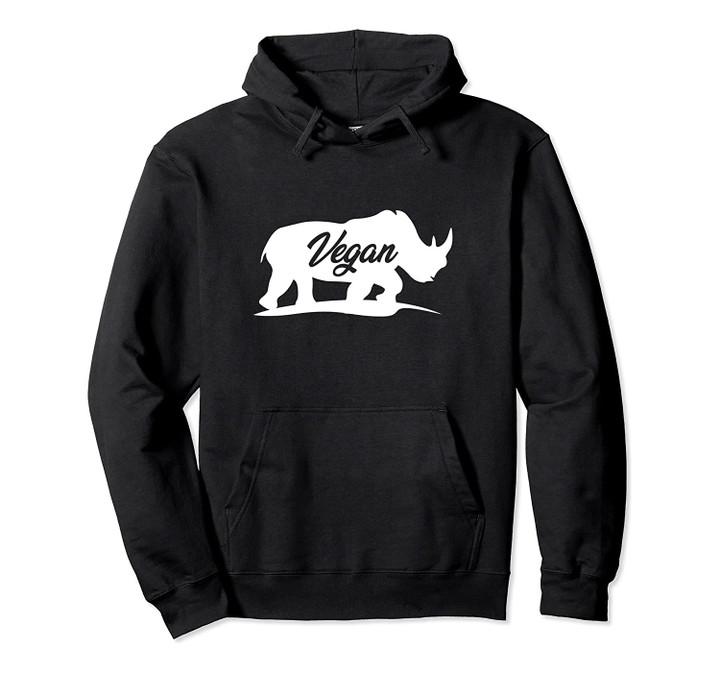 Vegan Rhino Unique Plant Powered Vegetarian Rhinoceros Gift Pullover Hoodie, T Shirt, Sweatshirt