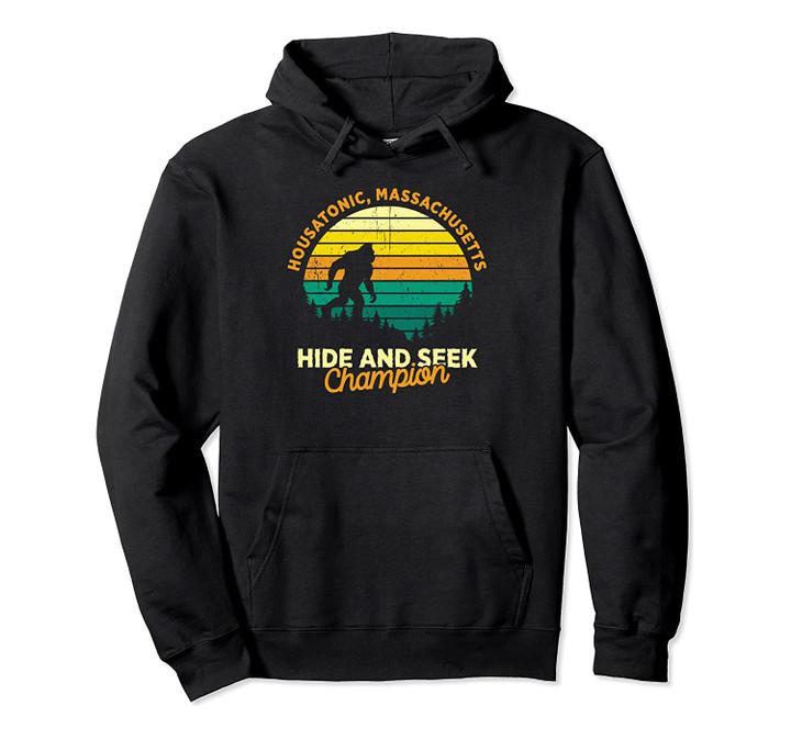 Retro Housatonic, Massachusetts Big foot Souvenir Pullover Hoodie, T Shirt, Sweatshirt