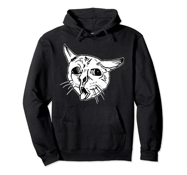 Ugly Coughing Cat Meme Pullover Hoodie, T Shirt, Sweatshirt