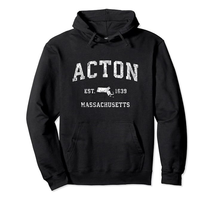 Acton Massachusetts MA Vintage Athletic Sports Design Pullover Hoodie, T Shirt, Sweatshirt