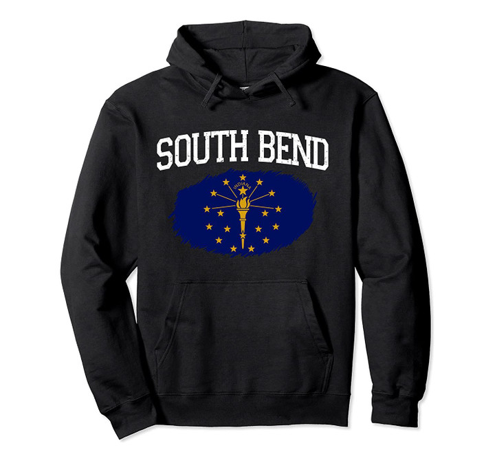 SOUTH BEND IN INDIANA Flag Vintage USA Sports Men Women Pullover Hoodie, T Shirt, Sweatshirt