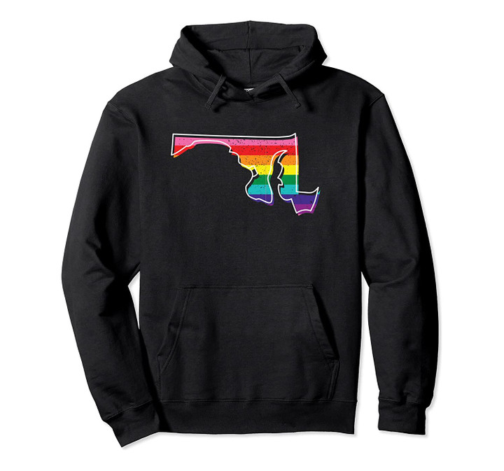 Rainbow Maryland Gay Pride Flag Vintage Pullover Hoodie, T Shirt, Sweatshirt