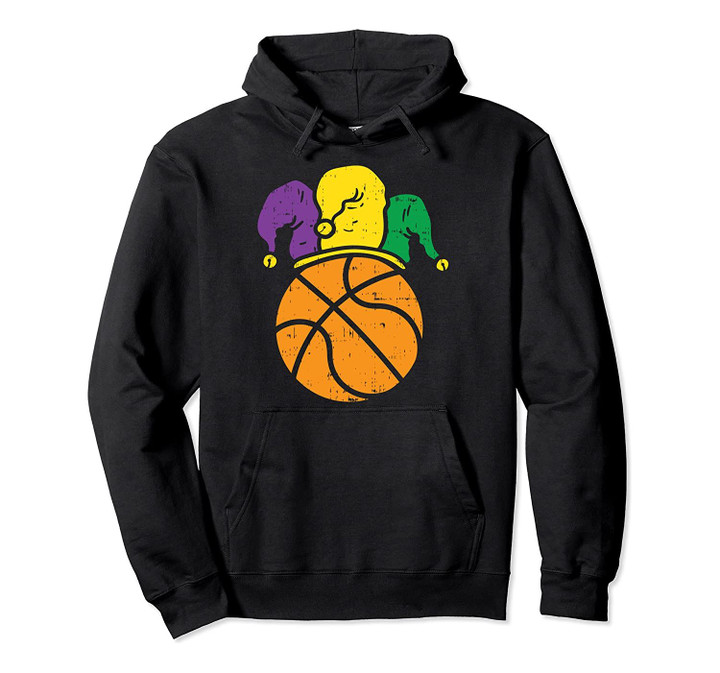 Basketball Jester Hat Mardi Gras Carnival Player Coach Gift Pullover Hoodie, T Shirt, Sweatshirt