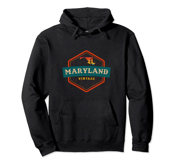 Maryland MD Graphic Souvenir Love Distressed State Outfit Pullover Hoodie, T Shirt, Sweatshirt
