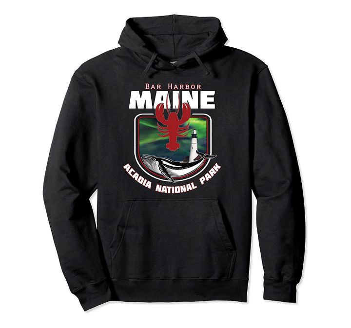 Bar Harbor Maine Acadia National Park Aurora Borealis Hoodie, T Shirt, Sweatshirt