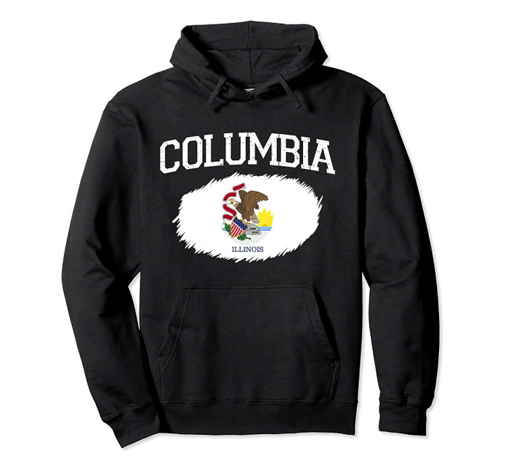 COLUMBIA IL ILLINOIS Flag Vintage USA Sports Men Women Pullover Hoodie, T Shirt, Sweatshirt