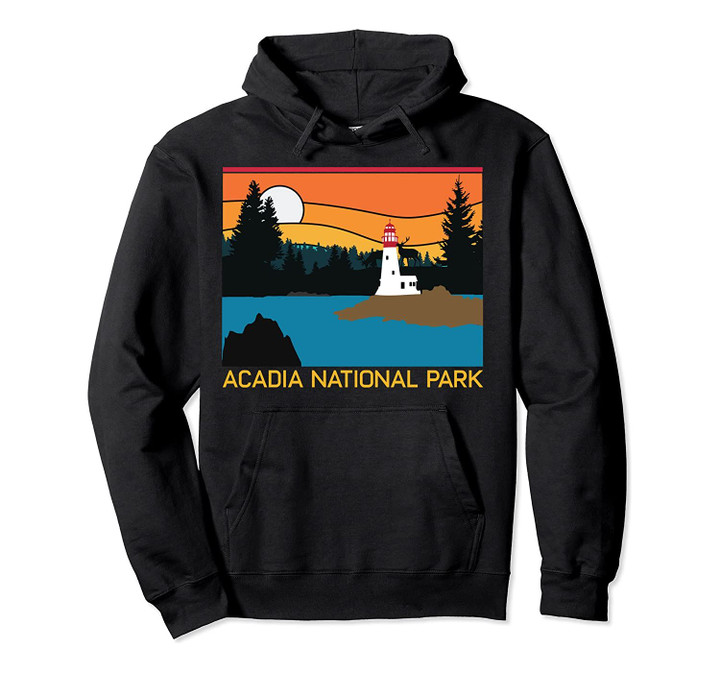 Retro Acadia National Park Vintage Maine Mountains Island Pullover Hoodie, T Shirt, Sweatshirt