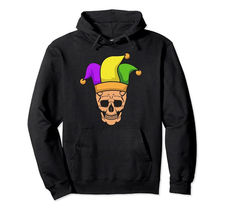 Mardi Gras Skull Jester Hat Fun Parade Carnival Costume Pullover Hoodie, T Shirt, Sweatshirt