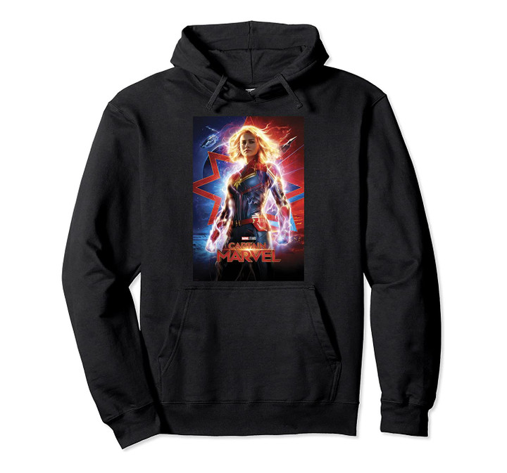 Captain Marvel Movie Poster Suited Up Graphic Hoodie, T Shirt, Sweatshirt