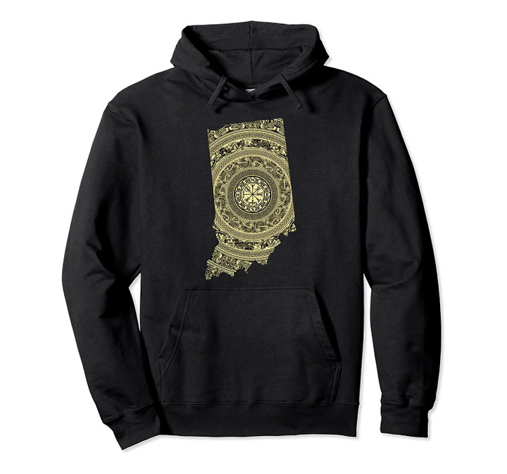 Indiana State Celtic Compass Pattern Pullover Hoodie, T Shirt, Sweatshirt