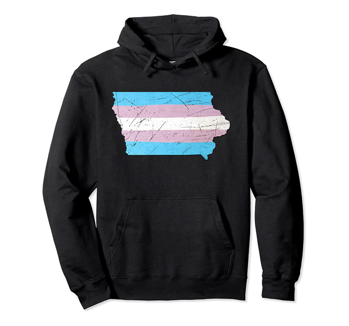 Iowa Transgender Pride Flag Pullover Hoodie, T Shirt, Sweatshirt