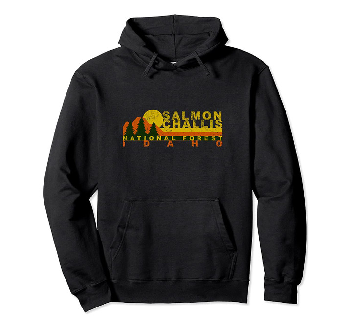 Salmon-Challis National Forest Vintage Retro Pullover Hoodie, T Shirt, Sweatshirt