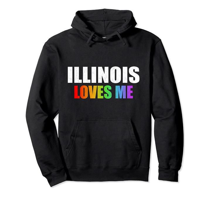 Illinois Gay Pride LGBT Rainbow Love Chicago Lesbian T Gifts Pullover Hoodie, T Shirt, Sweatshirt
